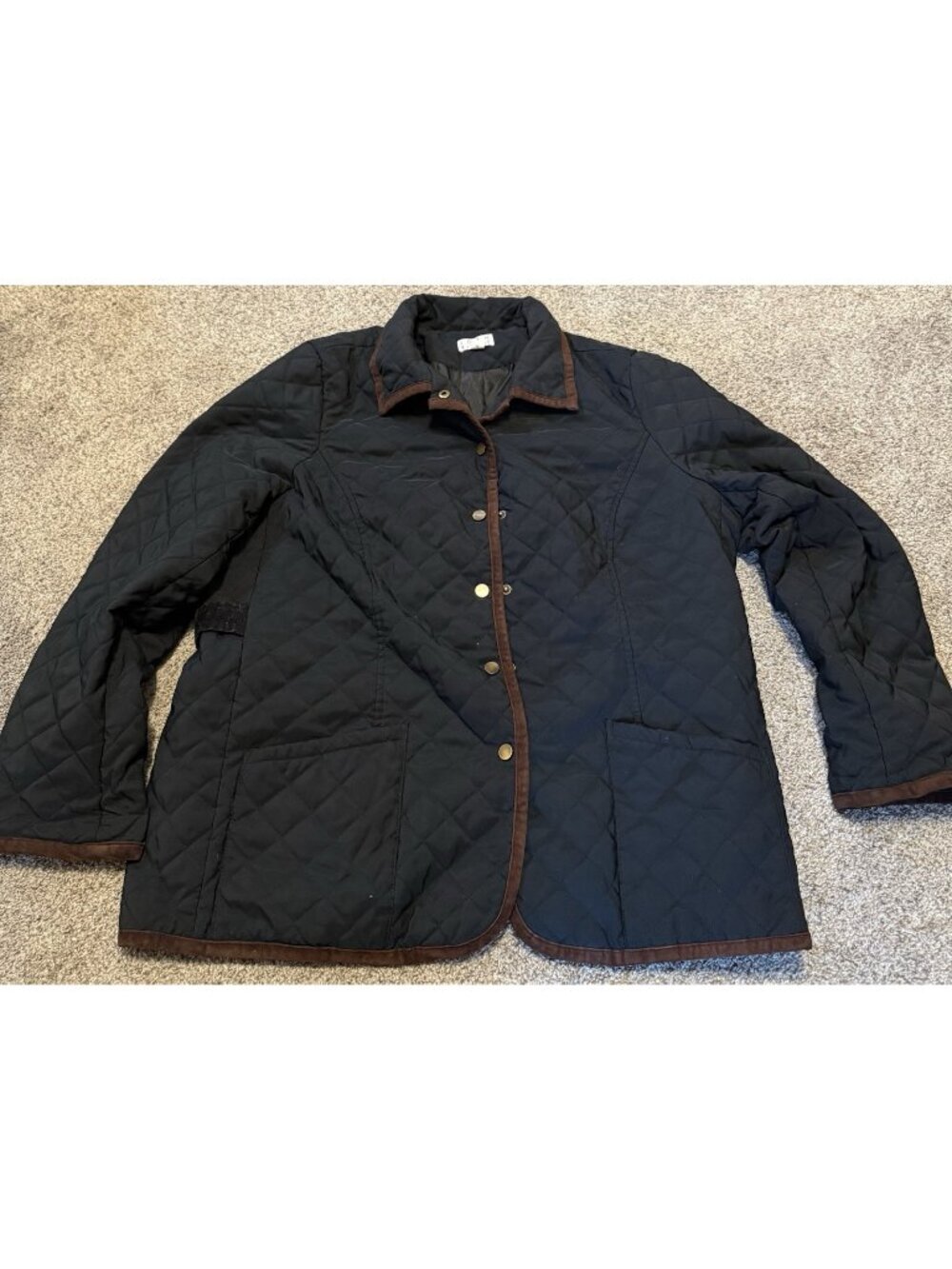 Joan Rivers Quilted Barn Jacket Navy Size XL RN 90153 A255184